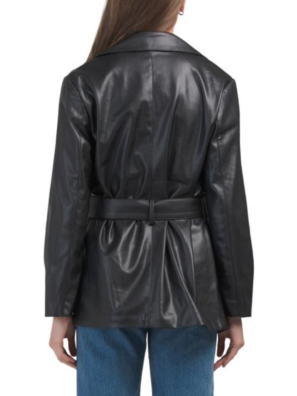 JOE'S Faux Leather Cropped Trench Coat - Picture 2 of 2